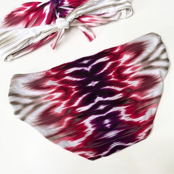 Carmen Marc Valvo Small Large Swim Set 2 Piece Swimwear Bandeau Bikini Bottoms - Picture 12 of 12